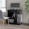 vidaXL, vidaXL PC-Tisch Hochglanz-Schwarz 80×50×75 cm Spanplatte