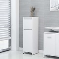 vidaXL Badezimmerschrank Weiß 30x30x95 cm Spanplatte