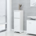 vidaXL Badezimmerschrank Hochglanz-Weiß 30x30x95 cm Spanplatte