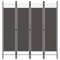 vidaXL 4-tlg. Raumteiler Anthrazit 160 x 180 cm