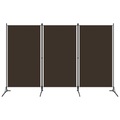 vidaXL 3-tlg. Raumteiler Braun 260x180 cm