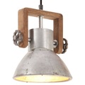 vidaXL Hängelampe Industriestil 25 W Silbern Rund 19 cm E27