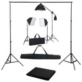 vidaXL Fotostudio-Set mit Softbox-Leuchten und Hintergrund
