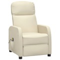 vidaXL Massagesessel Cremeweiß Kunstleder