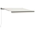 vidaXL Einziehbare Markise Handbetrieben 400×300 cm Cremefarben