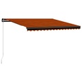 vidaXL Einziehbare Markise Handbetrieben 400×300 cm Orange und Braun