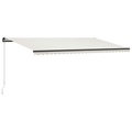 vidaXL Einziehbare Markise Handbetrieben 600 x 300 cm Creme