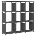 vidaXL Würfel-Regal 9 Fächer Grau 103x30x107,5 cm Stoff