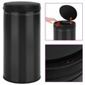 vidaXL Automatischer Sensor-Mülleimer 70 L Kohlenstoffstahl Schwarz