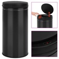 vidaXL Automatischer Sensor-Mülleimer 70 L Kohlenstoffstahl Schwarz