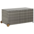 vidaXL Gartenbox Hellgrau 130x65x115 cm Poly Rattan