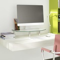 vidaXL, vidaXL Monitorständer 45x26x8,6 cm Transparent Glas