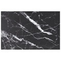 vidaXL Tischplatte Schwarz 100x62 cm 8 mm Hartglas in Marmoroptik