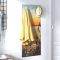 vidaXL Wandgarderobe 125x50 cm Hartglas Sonnenuntergang am See