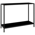 vidaXL Konsolentisch Schwarz 100x35x75 cm Hartglas