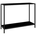 vidaXL Konsolentisch Schwarz 100x35x75 cm Hartglas
