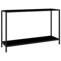 vidaXL Konsolentisch Schwarz 120x35x75 cm Hartglas
