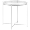 vidaXL Beistelltisch Silbern 40x40x41 cm Glas