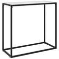 vidaXL Konsolentisch Weiß 80x35x75 cm Hartglas