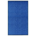 vidaXL Fußmatte Waschbar Blau 90x150 cm