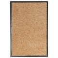 vidaXL Fußmatte Waschbar Creme 40x60 cm