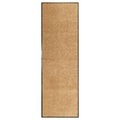 vidaXL Fußmatte Waschbar Creme 60x180 cm