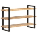 vidaXL Sideboard mit 3 Regalböden 120x40x75 cm Raues Mangoholz