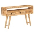 vidaXL Sideboard 120x30x75 cm Raues Mangoholz