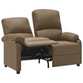 vidaXL, vidaXL 2-Sitzer-Sofa Verstellbar Taupe Stoff