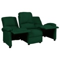 vidaXL, vidaXL 3-Sitzer-Sofa Verstellbar Dunkelgrün Stoff
