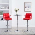 vidaXL Barhocker 2 Stk. Rot Kunstleder