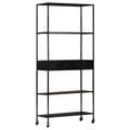 vidaXL, vidaXL Bücherregal 90x35x180 cm Raues Mangoholz & Eisen