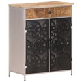 vidaXL Sideboard 60x35x75 cm Raues Mangoholz und Eisen