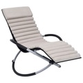 vidaXL, vidaXL Sonnenliegen-Auflage Creme Veloursleder