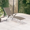 vidaXL Sonnenliege Textilene und Aluminium Taupe