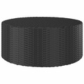 vidaXL Teetisch Schwarz 68x68x30 cm Poly Rattan