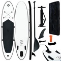 vidaXL, vidaXL Aufblasbares Stand Up Paddle Board Set Schwarz und Weiß