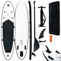 vidaXL, vidaXL Aufblasbares Stand Up Paddle Board Set Schwarz und Weiß
