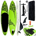 vidaXL, vidaXL Aufblasbares Stand Up Paddle Board Set 305x76x15 cm Grün