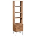 vidaXL Bücherregal New York Range Helles Holz Massivholz Kiefer