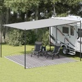 vidaXL Zeltteppich Anthrazit und Weiß 400x400 cm HDPE