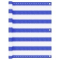 vidaXL Balkon-Sichtschutz Blau und Weiß 75x600 cm HDPE