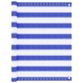 vidaXL Balkon-Sichtschutz Blau und Weiß 90x600 cm HDPE
