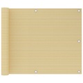 vidaXL Balkon-Sichtschutz Beige 75x500 cm HDPE
