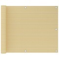 vidaXL Balkon-Sichtschutz Beige 75x600 cm HDPE