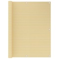 vidaXL Balkon-Sichtschutz Beige 120x600 cm HDPE