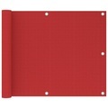 vidaXL Balkon-Sichtschutz Rot 75x500 cm HDPE