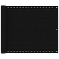 vidaXL Balkon-Sichtschutz Schwarz 75x300 cm HDPE