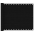 vidaXL Balkon-Sichtschutz Schwarz 75x400 cm HDPE