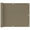vidaXL Balkon-Sichtschutz Taupe 75x300 cm HDPE